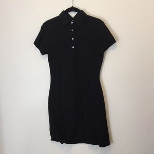 collared black dress